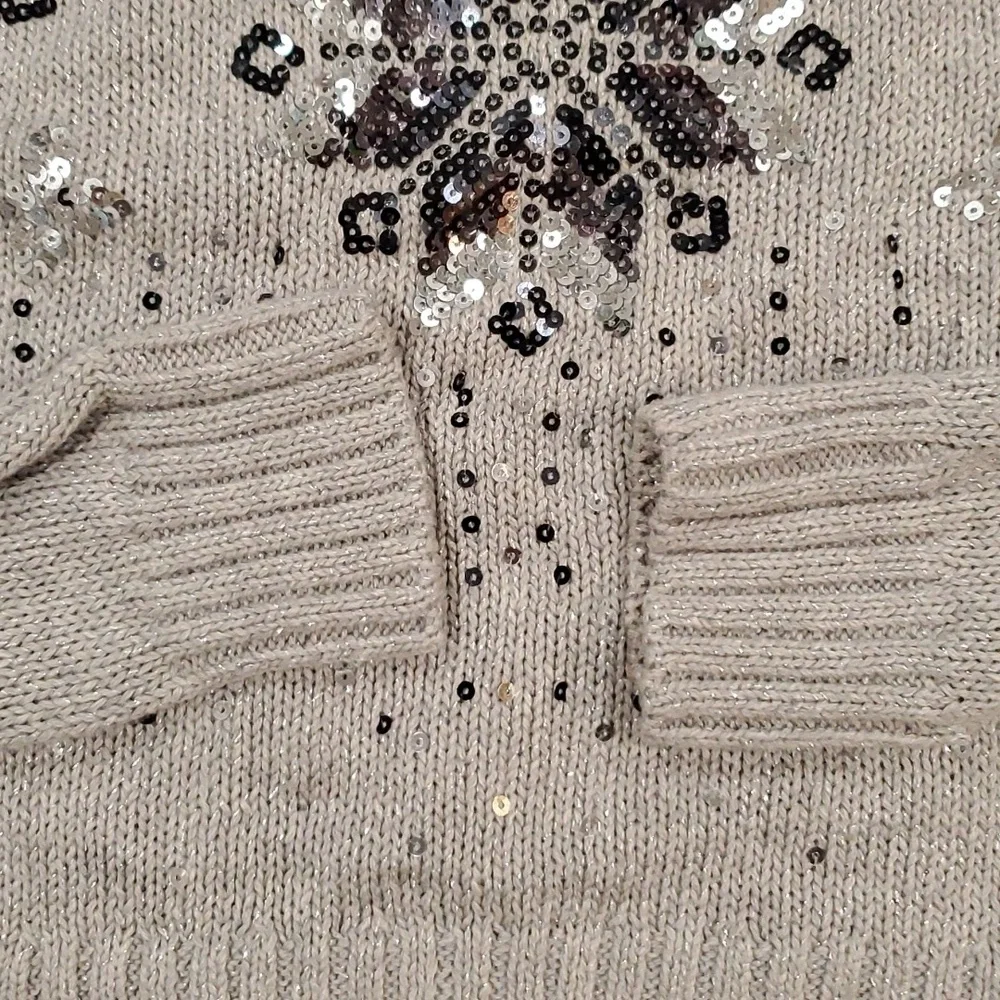 Justice Sequins Snowflake Short Sweater Size 8